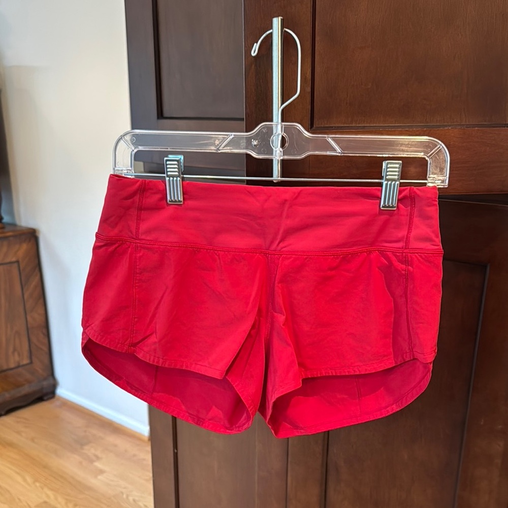 lululemon athletica Bright Red Athletic Shorts